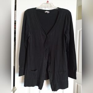 Artisan Apparel Classic Black Women's Cardigan Sweater Size L